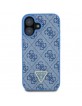 Guess iPhone 16 Hülle Case Cover 4G Strass MagSafe Blau