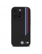 BMW iPhone 16 Pro Case MagSafe M Meshed Tricolor Stripes Black