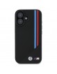 BMW iPhone 16 Case MagSafe M Meshed Tricolor Stripes Black