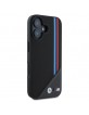 BMW iPhone 16 Case MagSafe M Meshed Tricolor Stripes Black