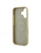 Guess iPhone 16 Case Saffiano Peony MagSafe Gold