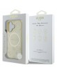Guess iPhone 16 Case Saffiano Peony MagSafe Gold