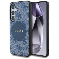 Guess Samsung S25+ Plus Hülle Case MagSafe 4G Classic Blau