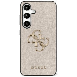 Guess Samsung S25 Ultra Hülle Case Grained Big 4G Logo Beige