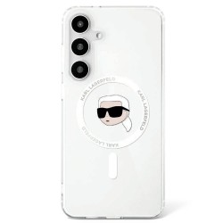 Karl Lagerfeld Samsung S25 Hülle Case MagSafe Karl Head Weiß