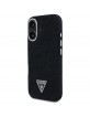 Guess iPhone 16 Case MagSafe Denim Triangle Logo Black