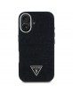 Guess iPhone 16 Case MagSafe Denim Triangle Logo Black
