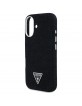Guess iPhone 16 Case MagSafe Denim Triangle Logo Black