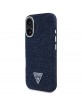 Guess iPhone 16 Case MagSafe Denim Triangle Logo Blue