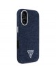 Guess iPhone 16 Case MagSafe Denim Triangle Logo Blue