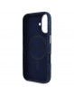 Guess iPhone 16 Case MagSafe Denim Triangle Logo Blue