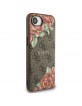 Guess iPhone 16e 4G Flowers Print MagSafe Hülle Case Braun