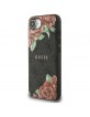 Guess iPhone 16e 4G Flowers Print MagSafe Hülle Case Schwarz