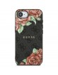 Guess iPhone 16e 4G Flowers Print MagSafe Hülle Case Schwarz