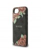 Guess iPhone 16e 4G Flowers Print MagSafe Hülle Case Schwarz