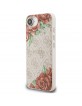 Guess iPhone 16e 4G Flowers Print MagSafe Hülle Case Rosa