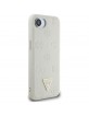 Guess iPhone 16e Grained Peony MagSafe Hülle Case Beige