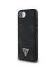 Guess iPhone 16e Grained Peony MagSafe Hülle Case Schwarz