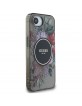 Guess iPhone 16e Flowers MagSafe Hülle Case Schwarz