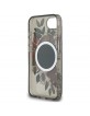 Guess iPhone 16e Flowers MagSafe Hülle Case Schwarz