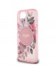 Guess iPhone 16e Flowers MagSafe Hülle Case Rosa