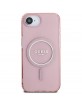 Guess iPhone 16e Glitter Circle MagSafe Hülle Case Rosa