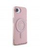 Guess iPhone 16e Glitter Circle MagSafe Hülle Case Rosa