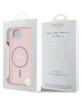 Guess iPhone 16e Glitter Circle MagSafe Hülle Case Rosa