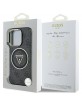 Guess iPhone 16 Pro Case Metal Glitter 4G Circle MagSafe Black