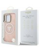 Guess iPhone 16 Pro Case Metal Glitter 4G Circle MagSafe Pink