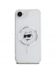 Karl Lagerfeld iPhone 16e Case Metal Choupette Head MagSafe White