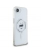 Karl Lagerfeld iPhone 16e Case Metal Choupette Head MagSafe White
