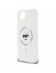 Karl Lagerfeld iPhone 16e Case Metal Choupette Head MagSafe White