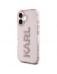 Karl Lagerfeld iPhone 16 Hülle Case Rhinestones Logo Rosa