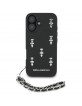 Karl Lagerfeld iPhone 16 Case Saffiano Crystals Chain Black