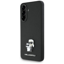 Karl Lagerfeld Samsung A56 Case Saffiano Metal K&C Black