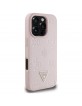 Guess iPhone 16 Pro Hülle Case Grained Peony MagSafe Rosa