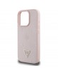 Guess iPhone 16 Pro Hülle Case Grained Peony MagSafe Rosa