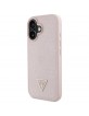 Guess iPhone 16 Hülle Case Grained Peony MagSafe Rosa