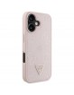 Guess iPhone 16 Hülle Case Grained Peony MagSafe Rosa