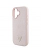 Guess iPhone 16 Hülle Case Grained Peony MagSafe Rosa