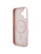 Guess iPhone 16 Hülle Case Grained Peony MagSafe Rosa