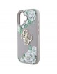 Guess iPhone 16 Case Grained Roses Big 4G Logo Purple
