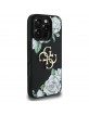 Guess iPhone 16 Pro Hülle Case Grained Roses Big 4G Logo Schwarz