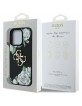 Guess iPhone 16 Pro Hülle Case Grained Roses Big 4G Logo Schwarz