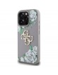 Guess iPhone 16 Pro Hülle Case Grained Roses Big 4G Logo Purple