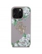 Guess iPhone 16 Pro Hülle Case Grained Roses Big 4G Logo Purple