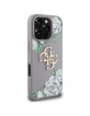 Guess iPhone 16 Pro Hülle Case Grained Roses Big 4G Logo Purple
