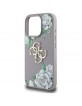 Guess iPhone 16 Pro Hülle Case Grained Roses Big 4G Logo Purple