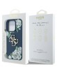Guess iPhone 16 Pro Case Grained Roses Big 4G Logo Blue